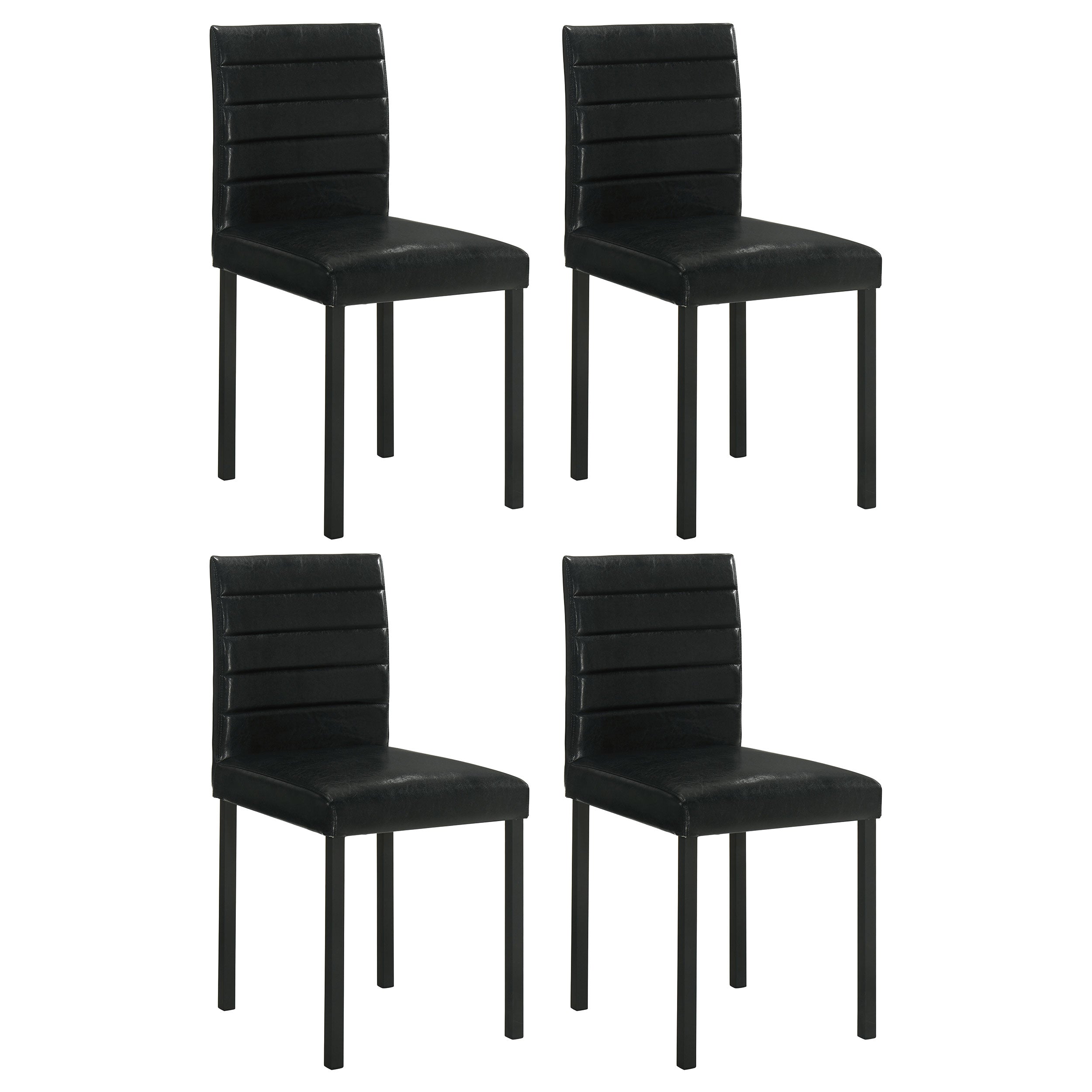 Garza Upholstered Dining Side Chair Black (Set of 4) — view 1