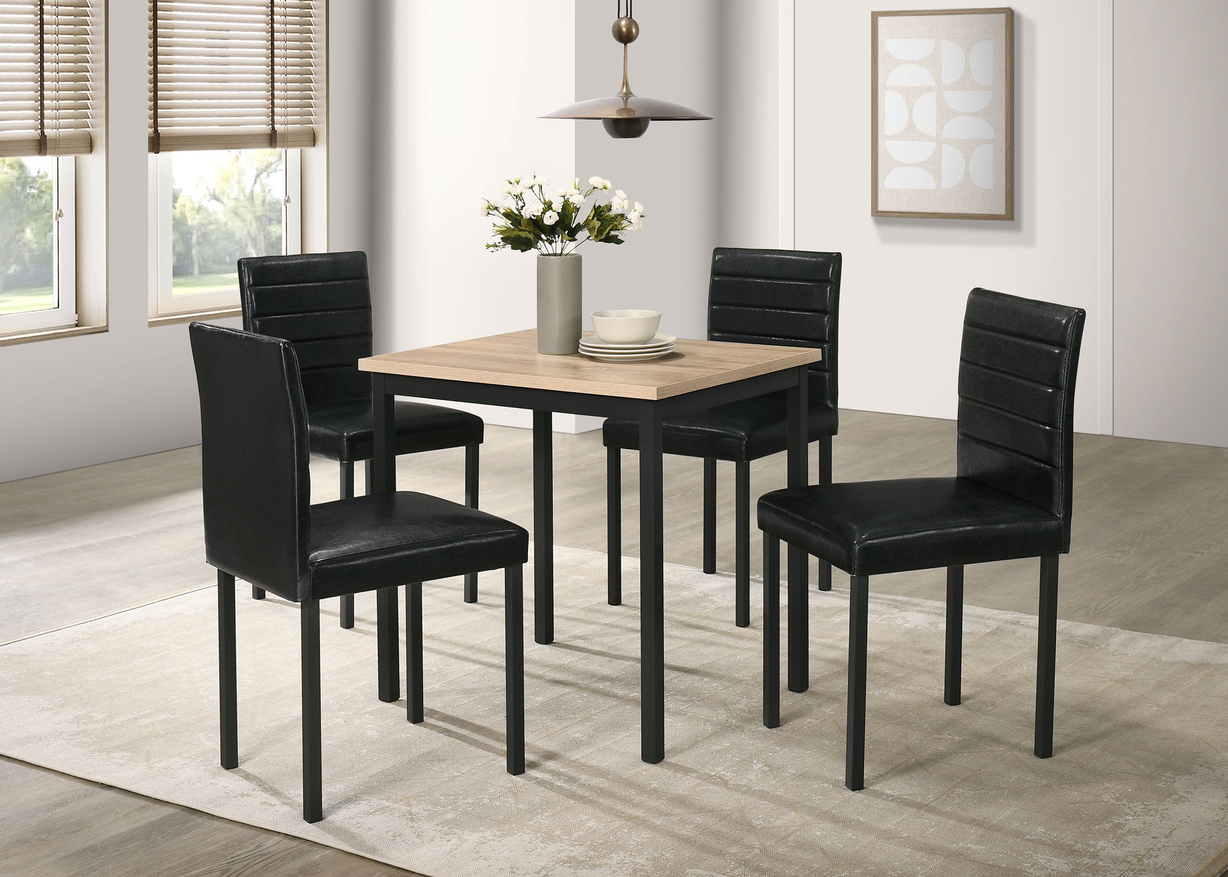 Garza Upholstered Dining Side Chair Black (Set of 4) — view 13