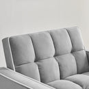 Modern Velvet 3 In 1 Sofa Bed Chair, Adjustable Recliner