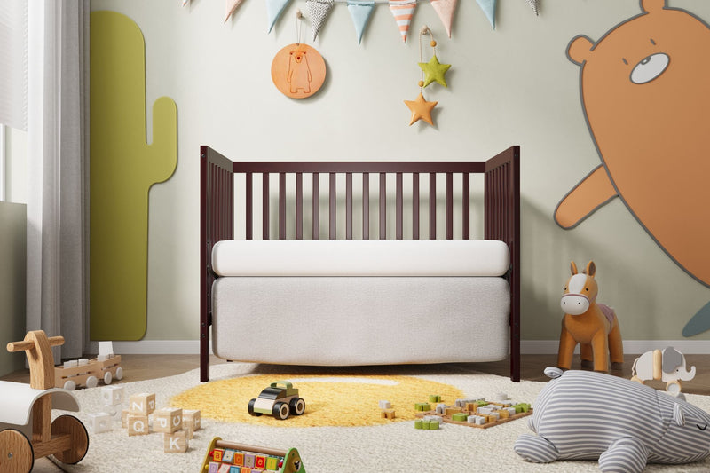 Crib 5 In 1 Convertible, Converts From Baby Crib To Toddler Bed, Fits Standard Full Size Crib Mattress