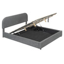 Upholstered Platform Bed With Hydraulic Storage System