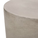 Cylindrical Design, Outdoor Lightweight Concrete Side Table