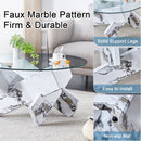 Modern Round Glass Coffee Table With Tempered Glass