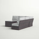 Modular 4 Person Outdoor Seating Group With Cushions - Espresso