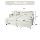 Modern Comfy Deep Seat Modular Sectional Sofa Cloud Couch With Ottoman