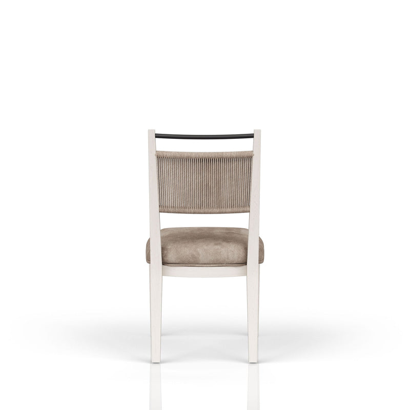 Rope Back Chair - Beige / Carmel