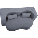 2 In 1 Convertible Full Size Folding Loveseat Couch With Soft Teddy Fabric