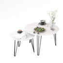 Round Nesting Coffee Table For Living Room (Set of 2)