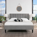 Aspen - Vertical Tufted Modern Headboard Platform Bed Set