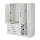 4 Door Wardrobe Armoire With 3 Drawers