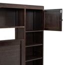 Bed With All In One Cabinet, Shelf And Sockets, Twin Long Trundle