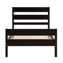 Twin Bed with Headboard and Footboard,Espresso