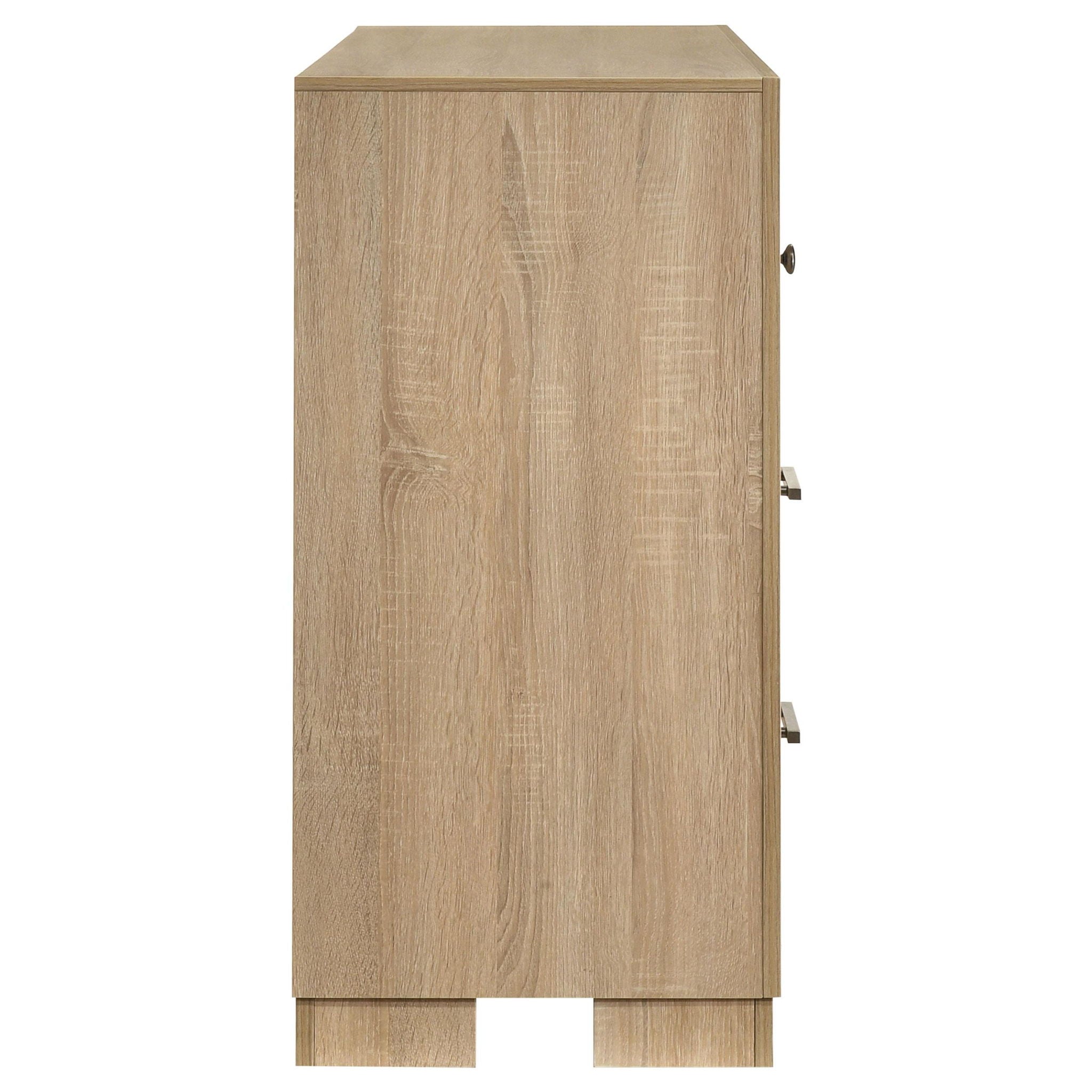 Arielle 6-drawer Bedroom Dresser Cabinet Light Oak