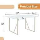 Industrial Rectangular Dining Table For 4 - 6 People