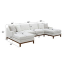 Valiant - Sectional Sofa - Ivory Chenille - Atlantic Fine Furniture Inc