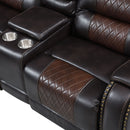 Manual Reclining Sectional Sofa Set, L Shaped Symmetrical Motion Sofa Corner Couch Sets With Storage Boxes, 4 Cup Holders And LED Light Strip For Living Room