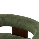 Modern Upholstered Accent Arm Chair With Barrel Back Design