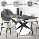 Klaus - Dining Table - Crystal Tempered Glass Top & Black Finish