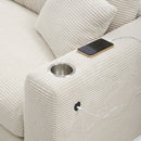 Oversized Sectional L Shaped Cloud Couch With USB Charging Port Cup Holder Deep And Wide Seat Sofa With Chaise Comfy