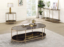 Fiorella - Marble Print Glass Table
