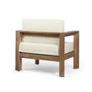 Outdoor Club Chair With Cushion And A Shape Legs - Beige