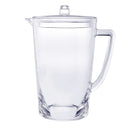 Halo - Oval Design Unbreakable Plastic Water Pitcher With Lid Acrylic, 2.75 Quarts - Clear