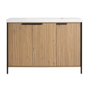 Modern Freestanding Bathroom Vanity With Resin Sink & Soft Close Cabinet Doors