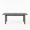 Outdoor Expandable Dining Table With Square Legs