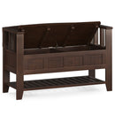 Acadian - Entryway Storage Bench With Shelf - Brown