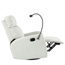 Rocking Recliner Chair, 360 Degree Swivel Nursery Rocking Chair, Glider Chair, Modern Small Rocking Swivel Recliner Chair For Bedroom, Living Room Chair Home Theater Seat, Phone Holder - Light Gray