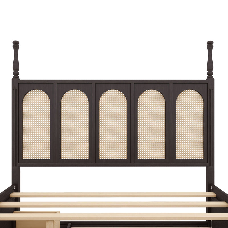 Platform Bed With With 2 Big Drawers With Trundle
