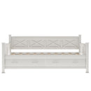 Modern Daybed With 2 Large Drawers, X Shaped Frame