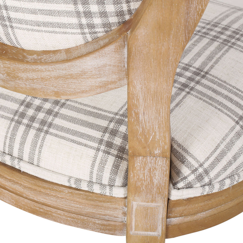 French Country Inspired Dining Chair With Iconic Round Backrest