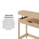 Transitional Reeded Writing Desk With Drawer