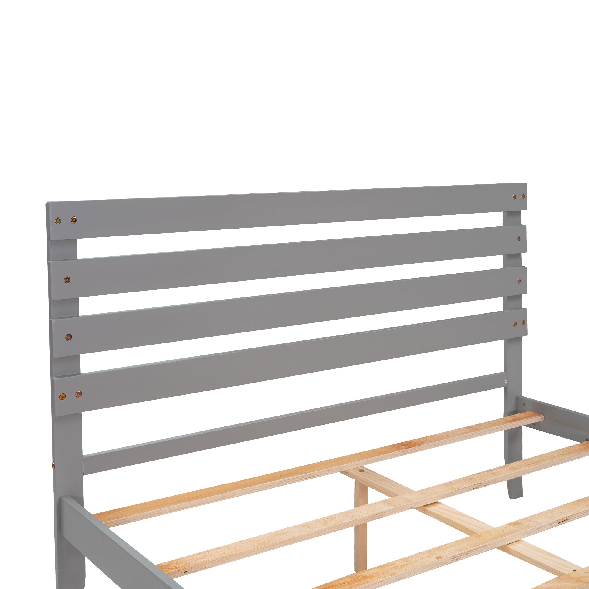 Queen Size Platform Bed with Drawers, Gray(New SKU:WF288469AAE) - Atlantic Fine Furniture Melbourne FL