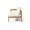 Brooklyn - Sofa Set Rounded Tuxedo Design - Teak / Beige