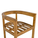 Abaco - Outdoor Patio 7 Pieces Dining Set With Chairs And Table - Teak / Beige