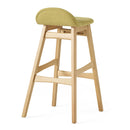 Contemporary Bar Stool With Stylish Seat And Small Backrest