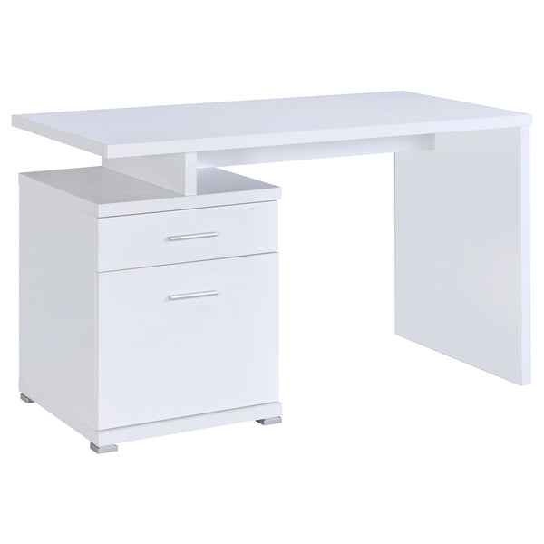 Contemporary Sleek Office Desk With 2 Drawers