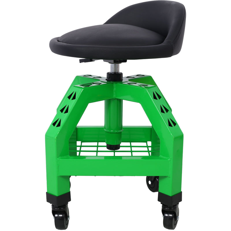 Pneumatic 360 Degree Swivel Stool, Mechanics Rolling Creeper Seat, Heavy Duty Rolling Mechanics Stool, Shop Stool With Casters