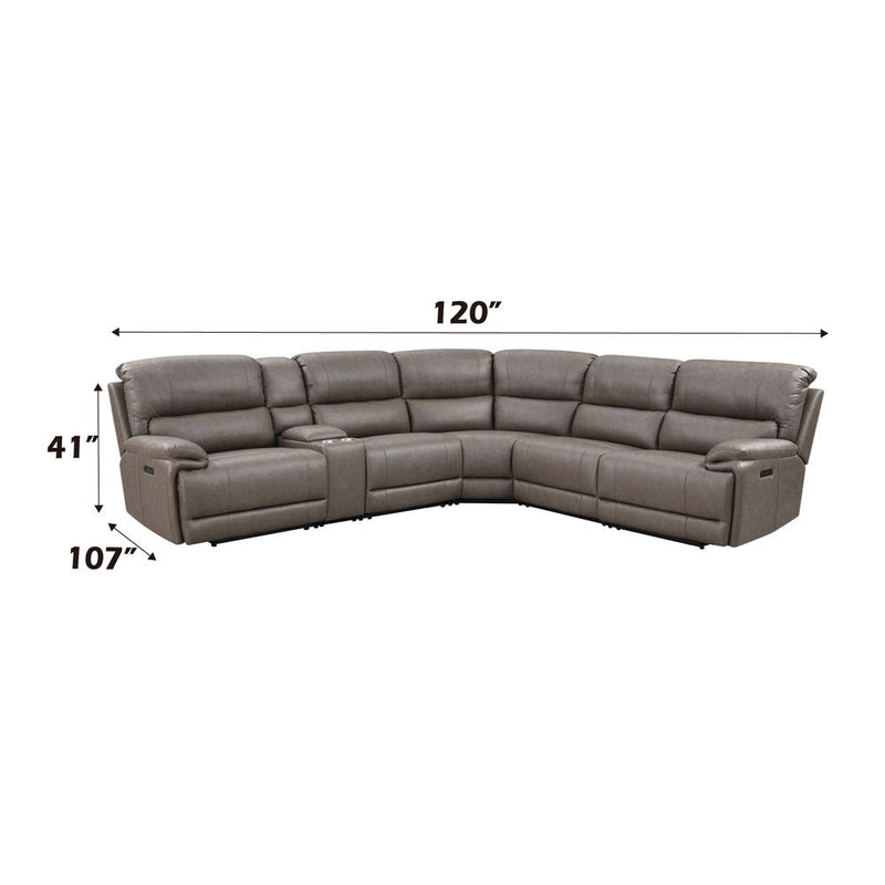 Kantu - Motion Sectional Sofa - Brown Synthetic Leather