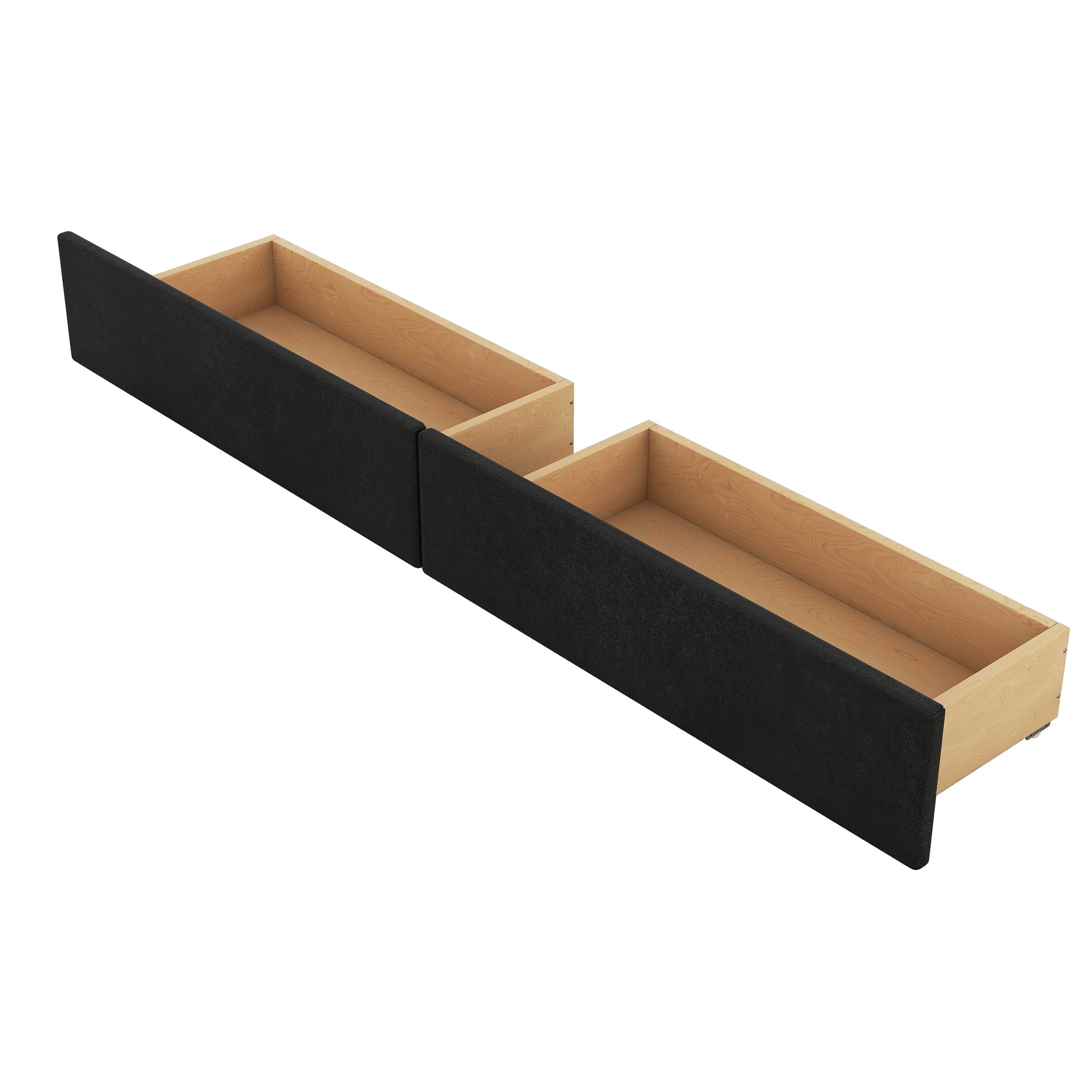 Queen Size Upholstered Storage Platform Bed with LED, 4 Drawers and USB Charging, Black - Atlantic Fine Furniture Melbourne FL