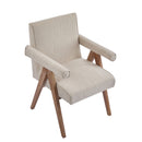 Contemporary Poppy Fabric Dining Armchair With Rubberwood Legs