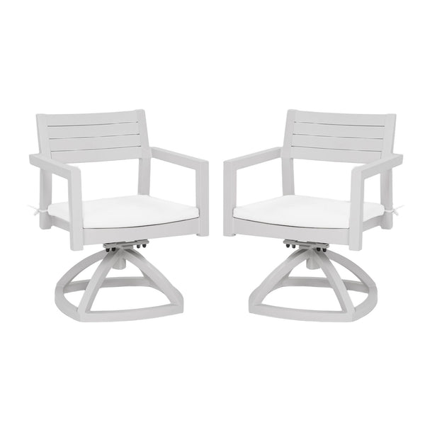 Outdoor Patio Swivel Rocker With Outdoor Grade Sunbrella Fabric Cushions (Set of 2) - Grayish