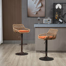 Modern Swivel Bar Stools Adjustable Counter Chairs With Footrest (Set of 2)