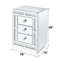 Mallika - Accent Table - Mirrored & Faux Crystals - Atlantic Fine Furniture Inc