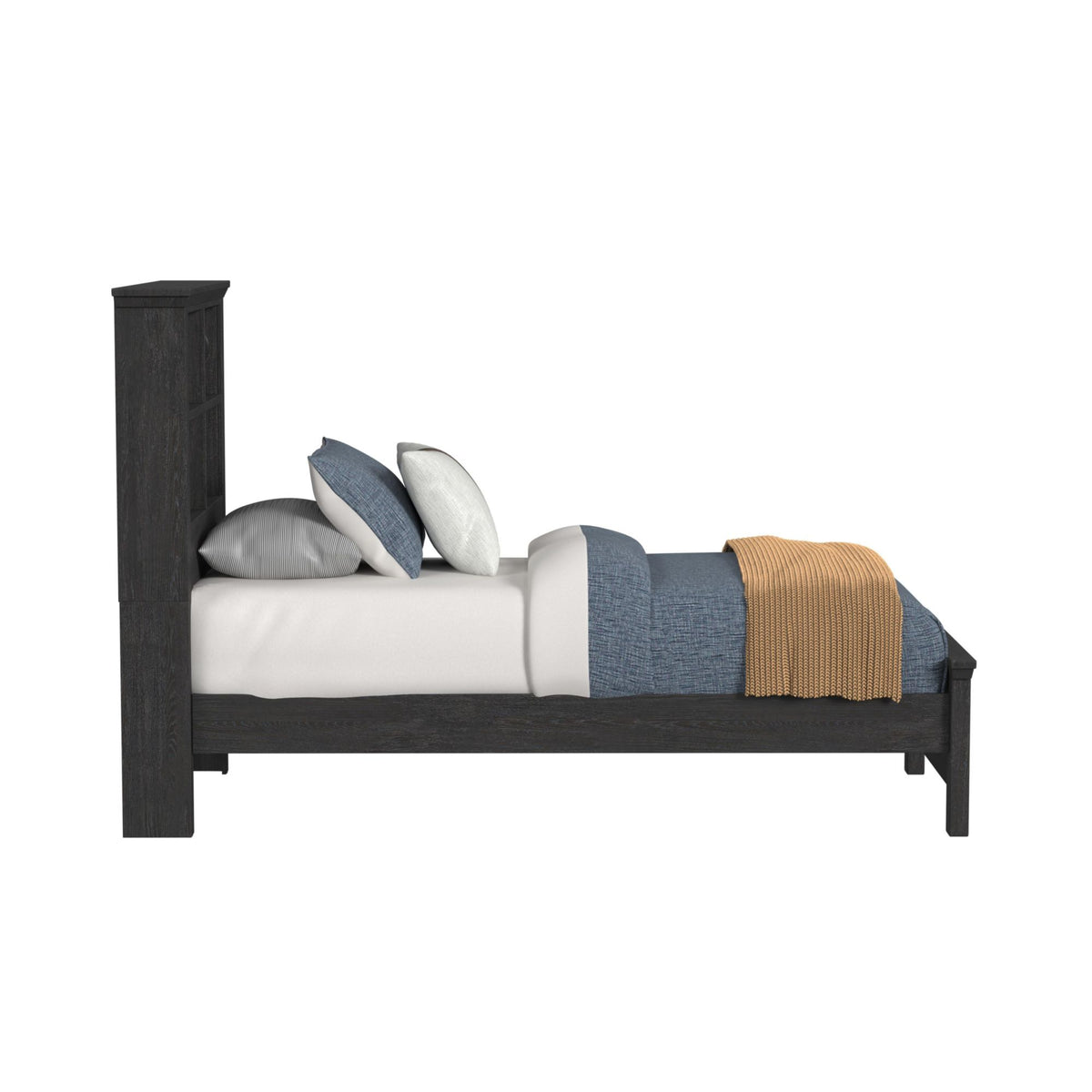 Hampton Kids Bookcase Bed in Black by Elements International, view 7