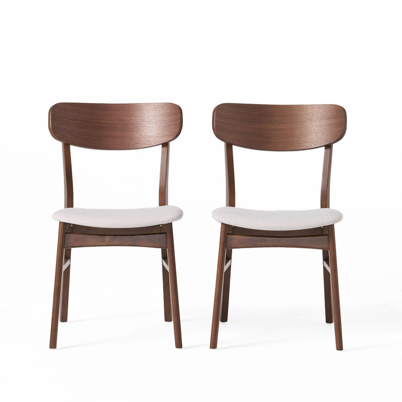 Elegant Fabric Dining Chair With Cushioned Seat