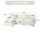 Modern Comfy Deep Seat Modular Sectional Sofa Cloud Couch With Ottoman