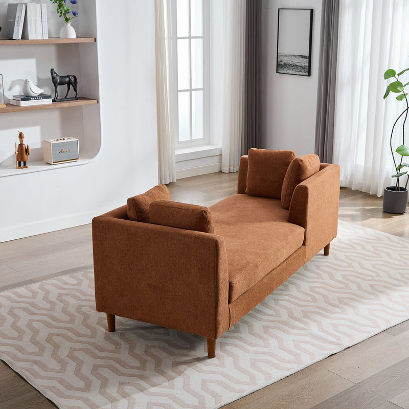 Wide Modern Double Sided Upholstered Chaise Lounge